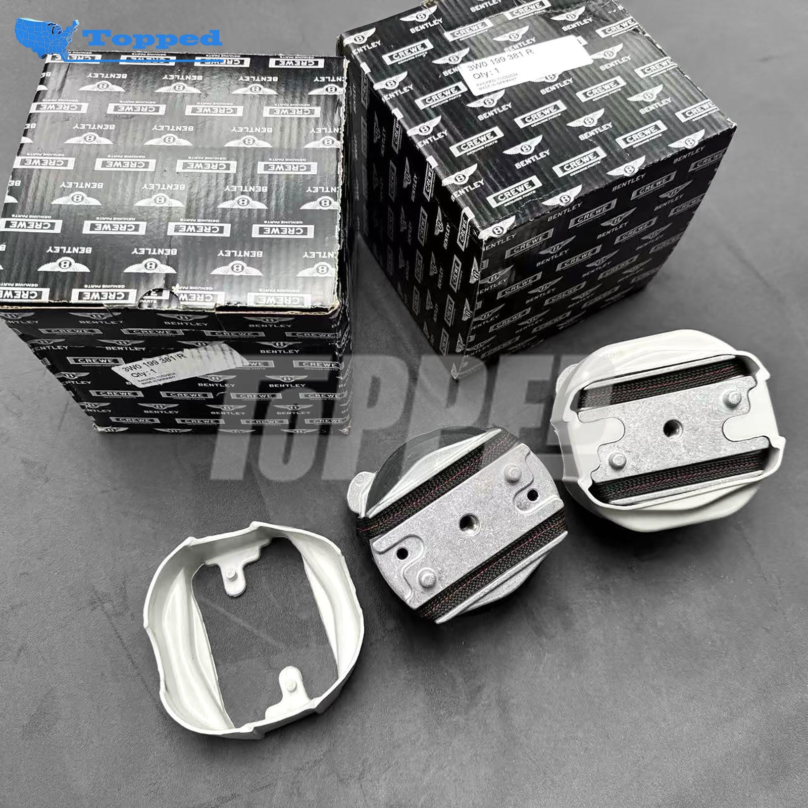 2Pcs Engine Mounts 3W0199381R for Bentley Continental GT GTC Flying Spur 07-22