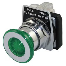 Dayton 30G465 Push Button Operator, 30 Mm, 1No/1Nc, Green