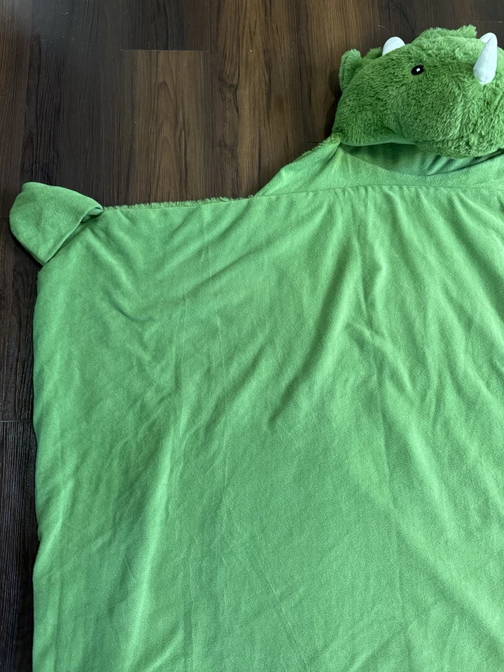 Одеяло с капюшоном и карманами Green Dinosaur трицератопс для мальчиков - Изображение 3 из 4