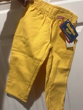 NWT Oshkosh B'Gosh Vintage Pants Yellow 2t Spring Color Block Floral Sunflower
