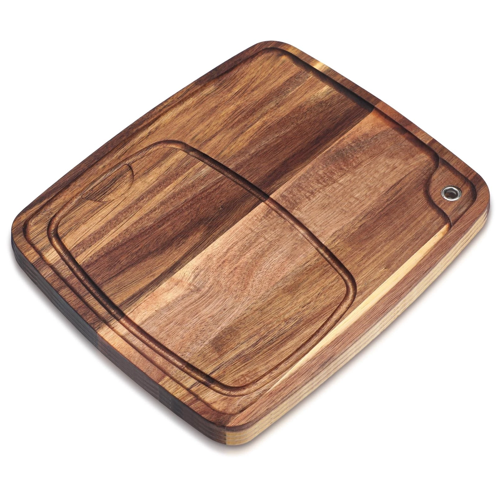 1 Pcs Steak Plates with Juice Channel Wooden Steak Board Set Acacia Cutting S...
