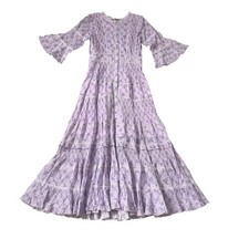 LoveShackFancy Avenly Dress Lilac Floral Purple Coquette Cotton Cottagecore 4