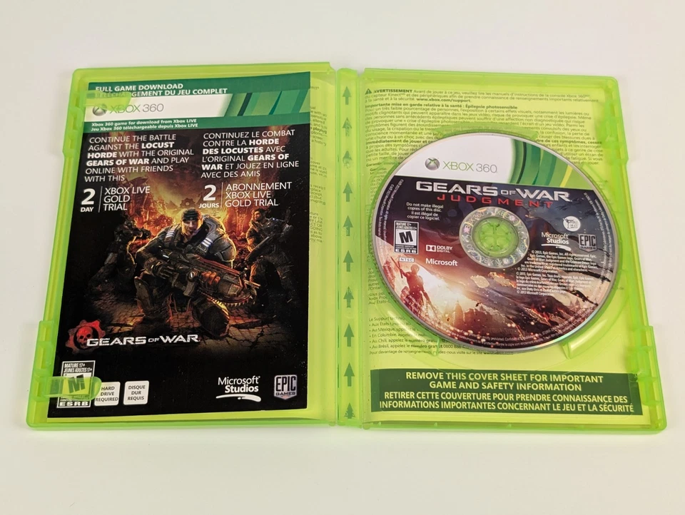 Gears Of War Judgement (Microsoft Xbox 360) ➡️CIB  - Tested - Excellent 📀! - Image 3 of 4