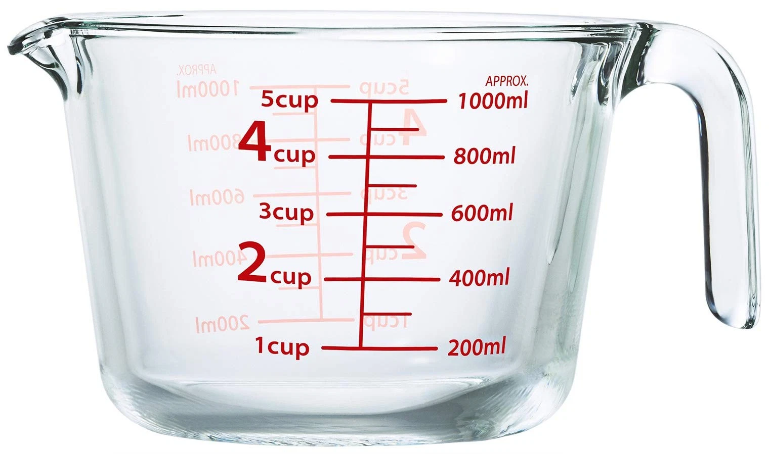 ADERIA Measuring Cup, Bake Cook Measuring Cup, 1200ml [Heat-resistant glass/Micr