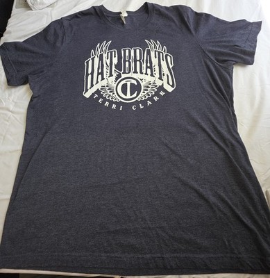 Terry Clark Hat Brats T-Shirt With Signature (Faded) Size 2XL