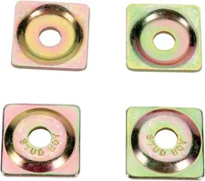 Stud Boy Square Backer Plates Steel Gold 5/16" 96-Pack