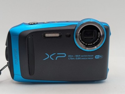 Fujifilm FinePix XP120 Waterproof Digital Camera 16.4MP Blue Tested Working