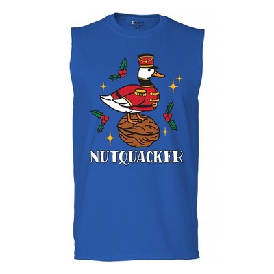 Nutquacker Men's Muscle Shirt Jolly Nutcracker Ugly Sweater Christmas Goose