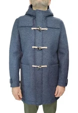 NWT MANUEL RITZ  HOODED DUFFLE COAT 3332H8316Y  BLUE