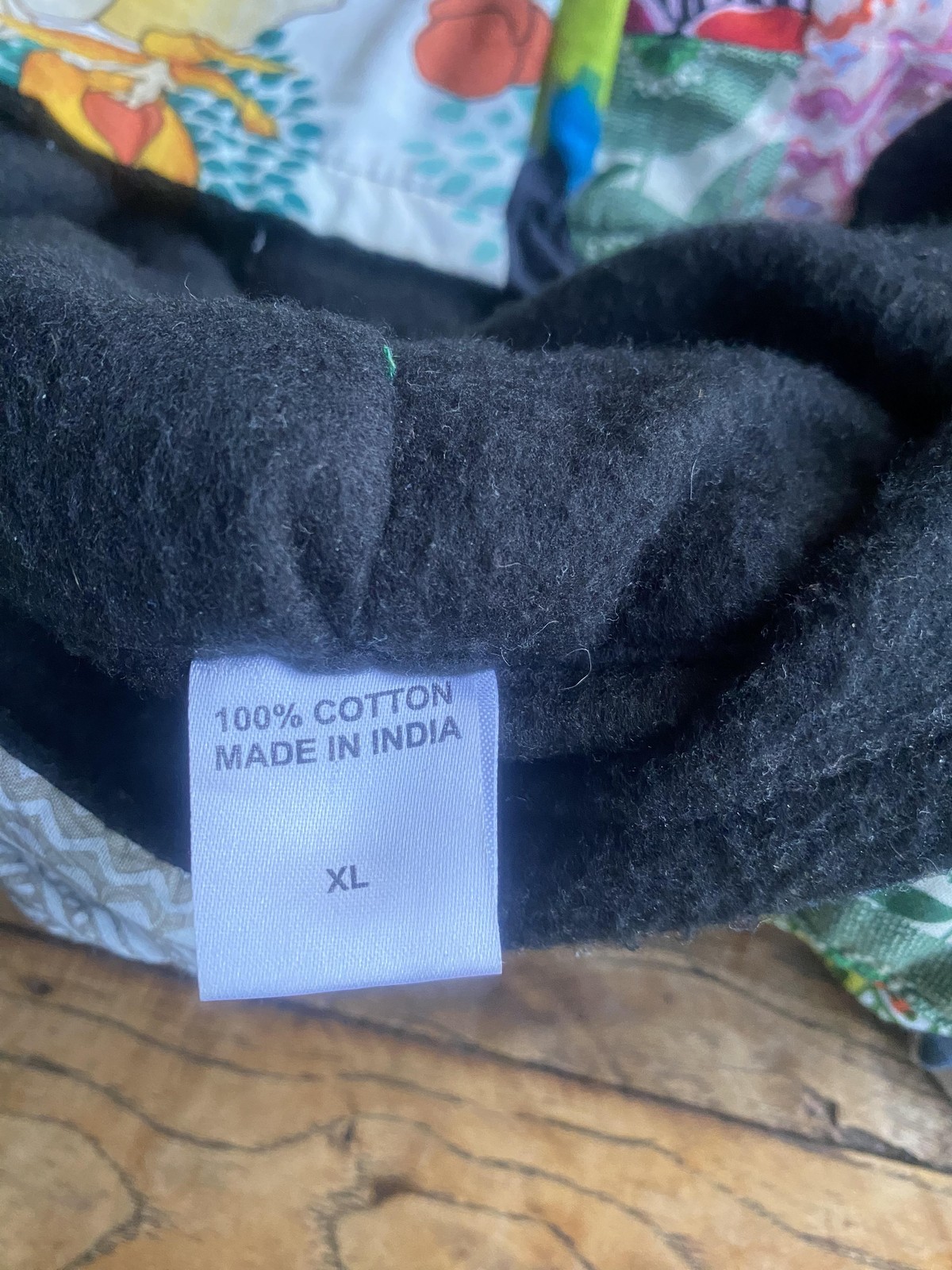 Patchwork Jacket Womens XL Multicolor Quilted Hoo… - image 3