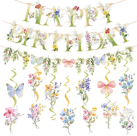 12 StüCk Blumen Girlande Wildblume Wirbel Deko HäNgende Spiralen Happy Birthday
