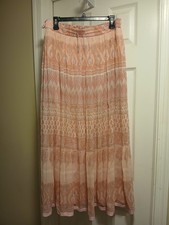 Ralph LAUREN SILK MAXI SKIRT Fairy Cottagecore Y2K VINTAGE SZ.M