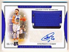 2019-20 National Treasures Lasting Legacies Stephen Curry Auto/Patch LL-SCY /25