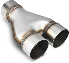 Exhaust Y Pipe 3'' Single to 3'' Dual, Stainless Steel Universal 3 Inch ID Y Pip