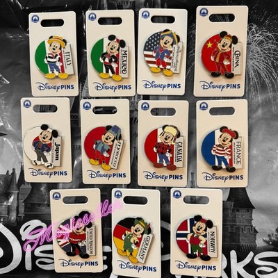 2026 Disney EPCOT World Showcase ALL 11 Countries Mickey Mouse Pin Set BRAND NEW