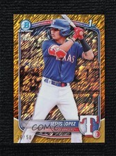 2025 Bowman Chrome Prospects Gold Shimmer Refractor 26/50 Jesus Lopez 1w3