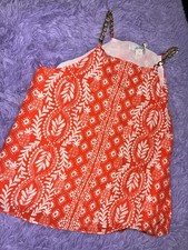 Lilly Pulitzer Joannah 100% Silk Halter Top Chain Strap Flamingo Feather Size