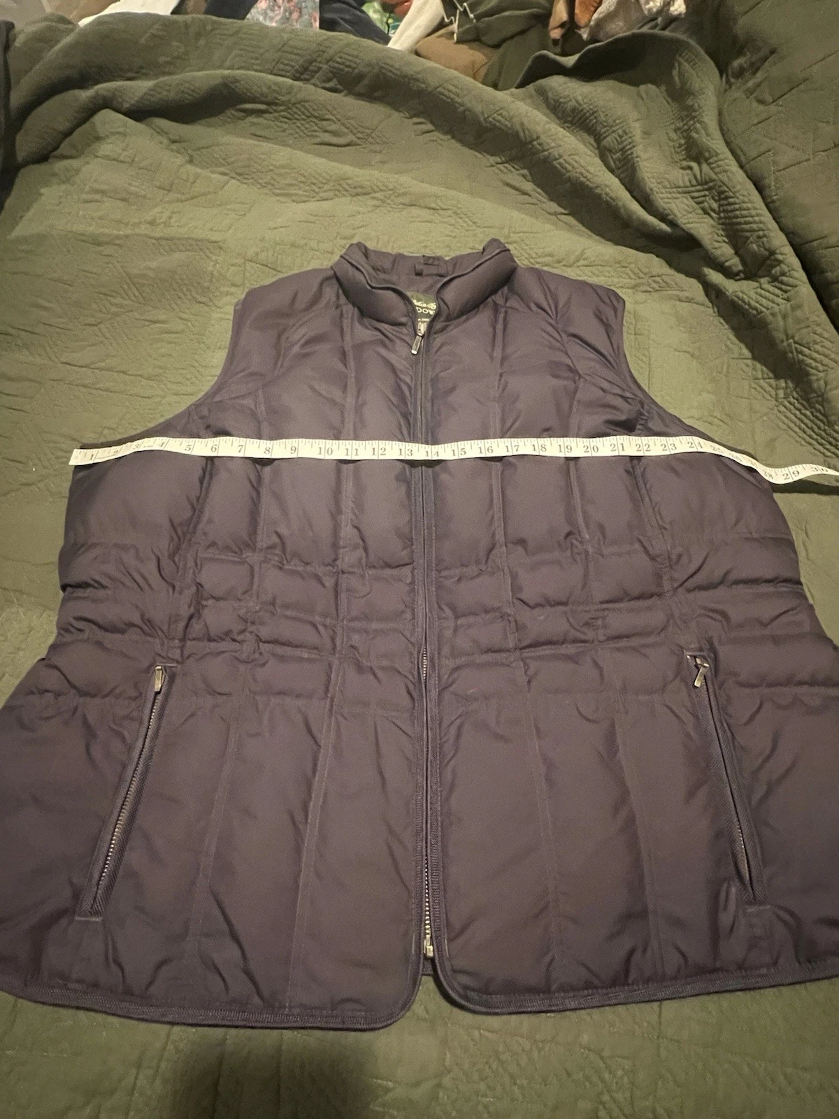 eddie bauer down Vest 4x Navy Blue Outdoors Camping Hiking Sportsman