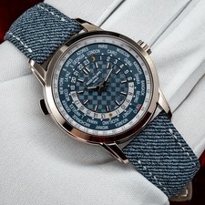Patek Philippe World Time Date Complications White Gold Blue Dial 40mm 5330G-001 11