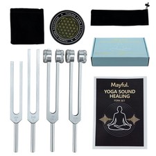 Tuning Forks for Healing Set - 128Hz, 136Hz, 256Hz, 384Hz with Silver