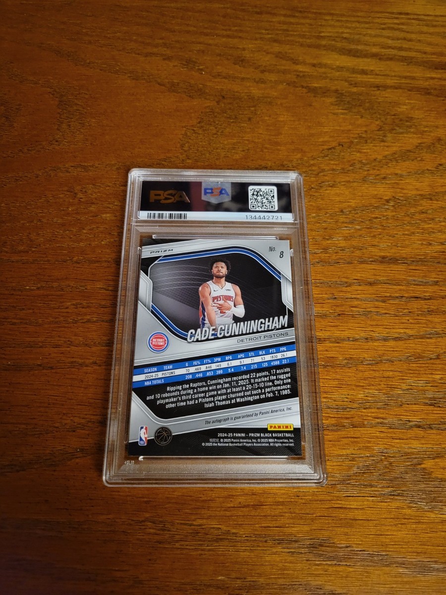 2024-25 Panini Prizm Black - Signatures Cade Cunningham, Cade