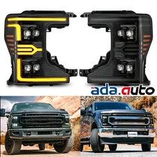 Fit 20-22 Ford Super Duty NOVA-Series LED Projector Headlights Alpha-Black