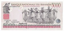 Rwanda 5000 Francs (1.12.1998) - Traditional Dancer/National Bank/p-28 UNC