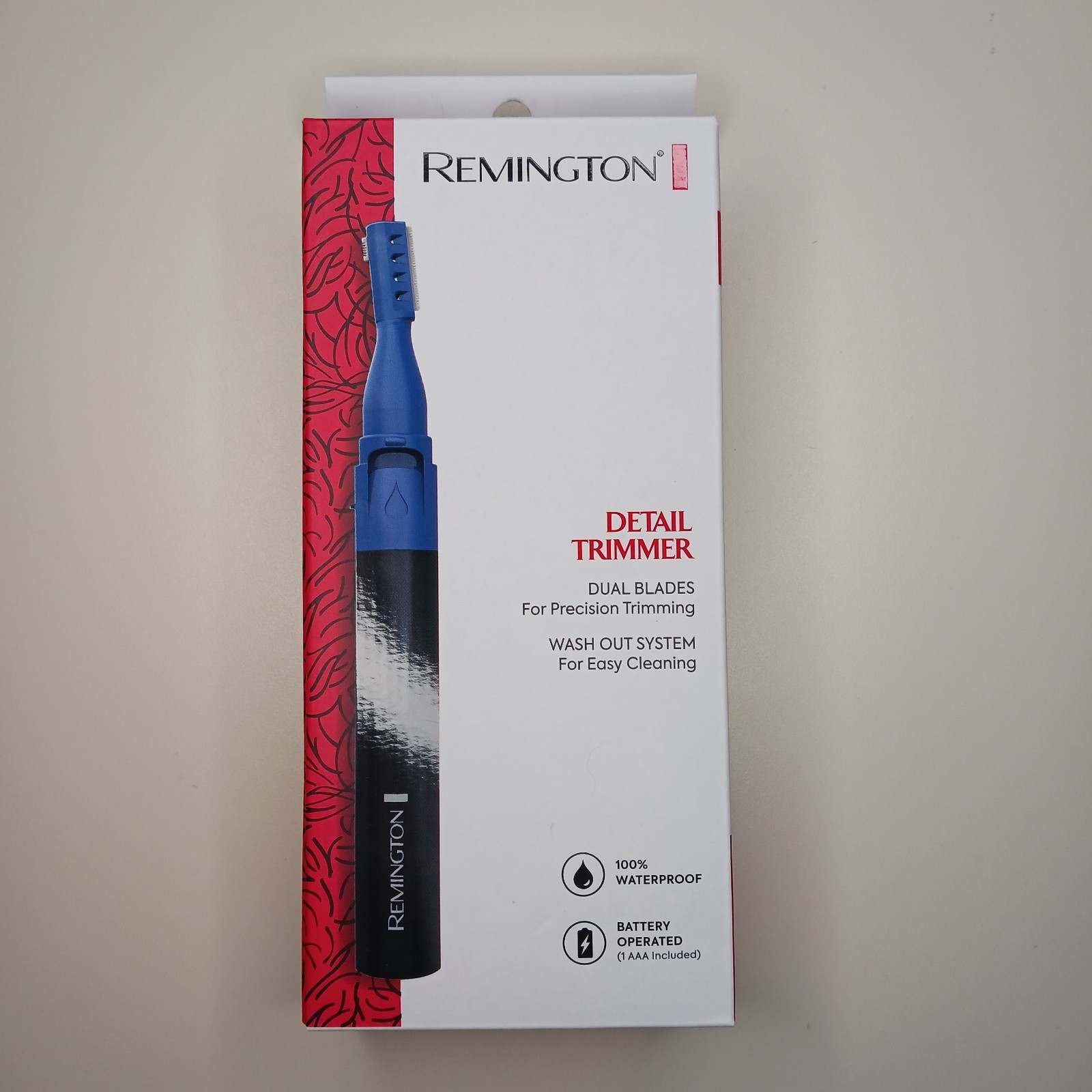 Remington Detail Trimmer Dual Blade Wash Out System Waterproof Battery Operated