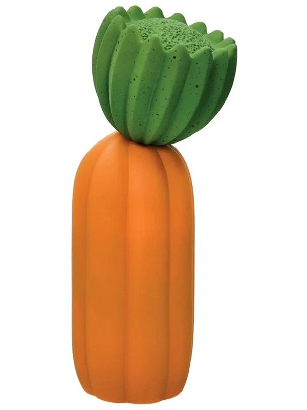 Lampada CACTUS Arancio BRANDANI in Porcellana 32 cm Fiore Verde Tavolo Comodino, fotografia 5 di 9