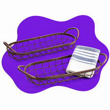 Set of Two Copper Finish Bread Baskets for Se...