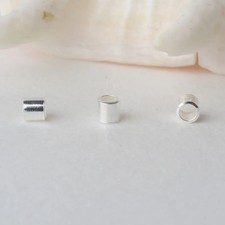 Sterling Silver Crimp Beads 2mm Smooth Tube Spacers for Jewelry Making