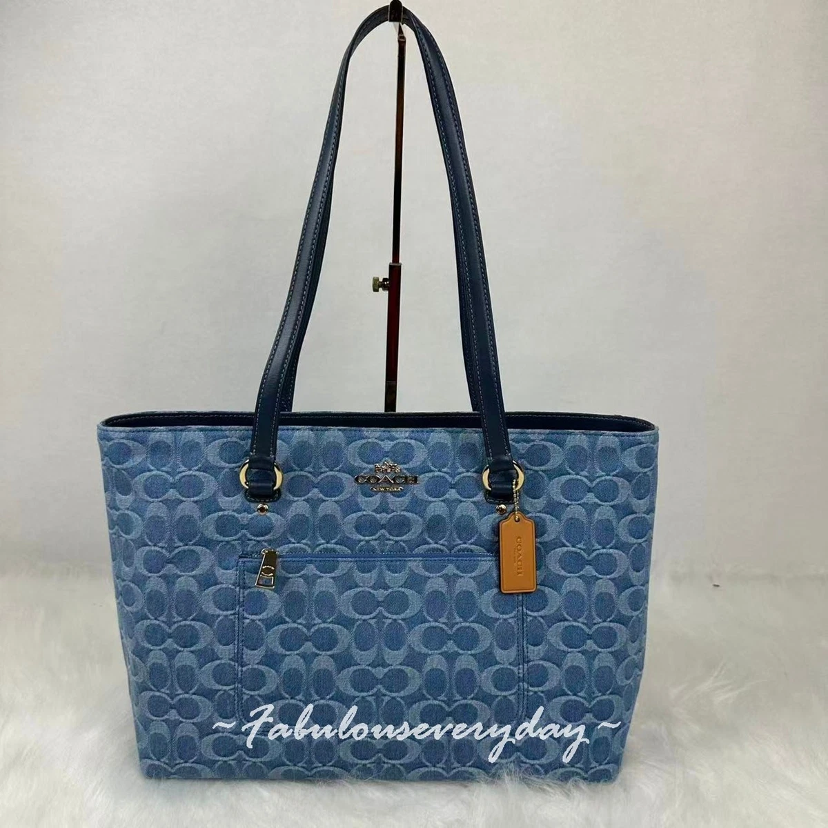 Coach Tote Blue Bags & Handbags for Women for sale - eBay
