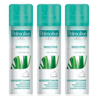 3 x Palmolive Rasierschaum Sensitiv sanfte Pflege für empfindliche Haut 300 ml