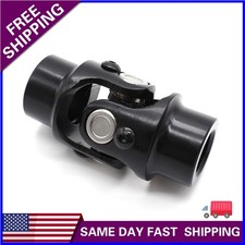 34 Round X 34 Round Smooth Double U Joint Steering Shaft Coupler Black 34 Round X 34 Round Smooth Double U Joint Steering Shaft Coupler Black