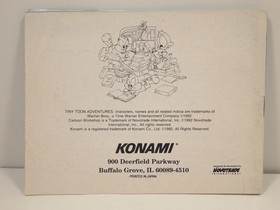 Tiny Toon Adventures Cartoon Workshop (Nintendo | NES) Authentic MANUAL ONLY