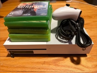 Microsoft Xbox One S White With Games And Controller