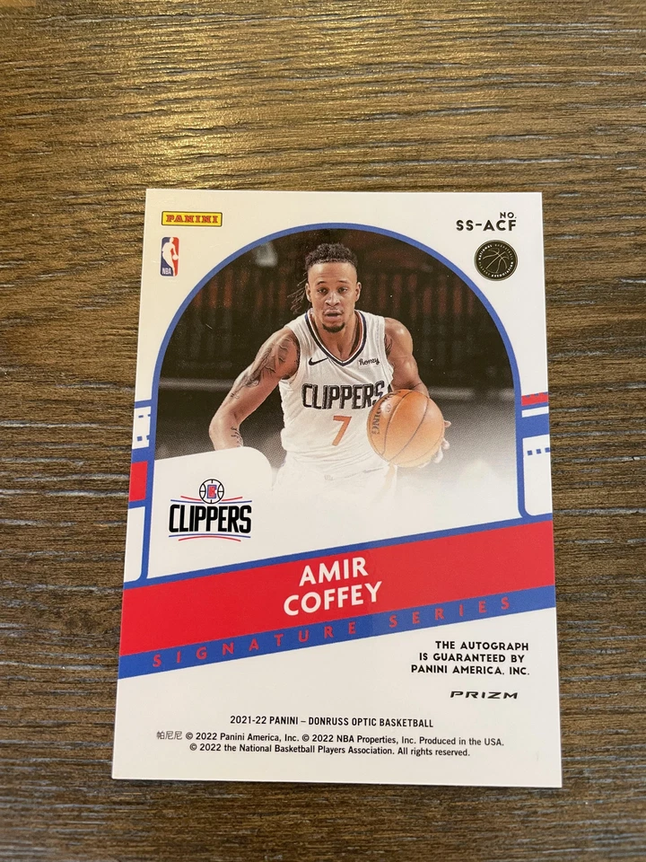 2021-22 Donruss Optic #SS-ACF Amir Coffey Signature Series Holo - Image 2 of 2