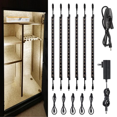 TORCHSTAR LED Safe Lighting Kit 6 Linkable Light Bars 12'' Rocker Switch UL Power