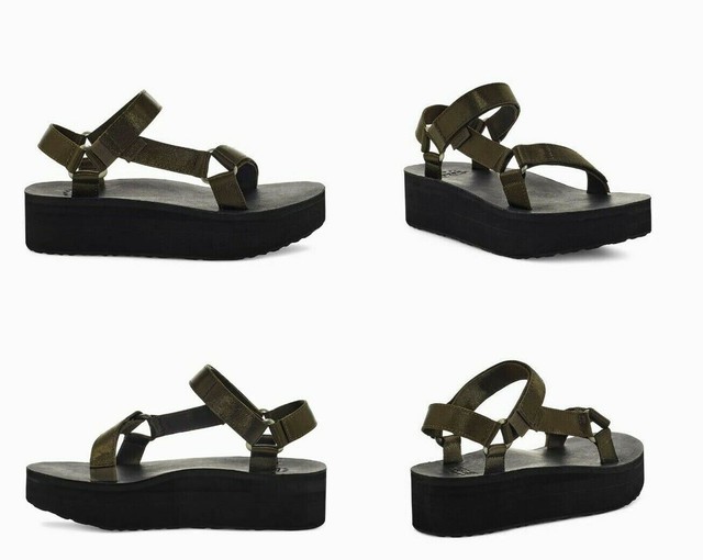 teva flatform satin