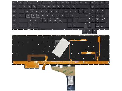 DE - Tastatur Keyboard mit RGB Beleuchtung für HP Omen 17-an100 (GTX 1050)