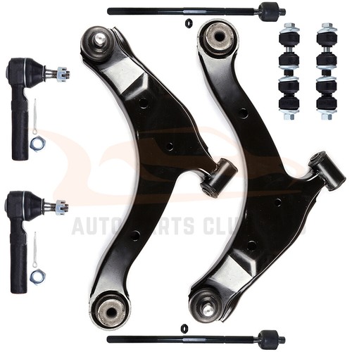 CCIYU Lower Control Arm Front Sway Bar End Link Inner Outer Tie Rod Ends Fit For Mitsubishi Lancer 2002 2006 8pcs Suspension Kit