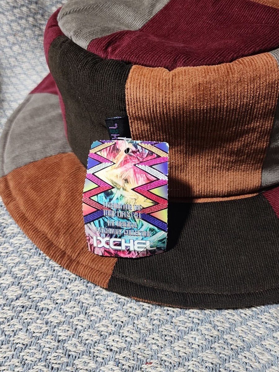 Vintage IXCHEL Corduroy Peace Hat Rare Vintage IXCHEL Patchwork Peace Sign Corduroy Bucket Hat  main image 2