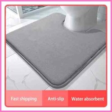 Large size bathroom mat U-shaped bathroom carpet water absorbing and non slip