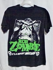Rob Zombie   It's A Deadly Nightmare   RARE 90's  T-Shirt  groove metal  rock