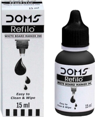 DOMS Whiteboard Marker Ink Black 15 ml Marker Refill (Black)