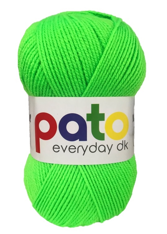 Cygnet Pato DK Wool Double Knitting 500g 5x 100g Ball Neon Green shade  973