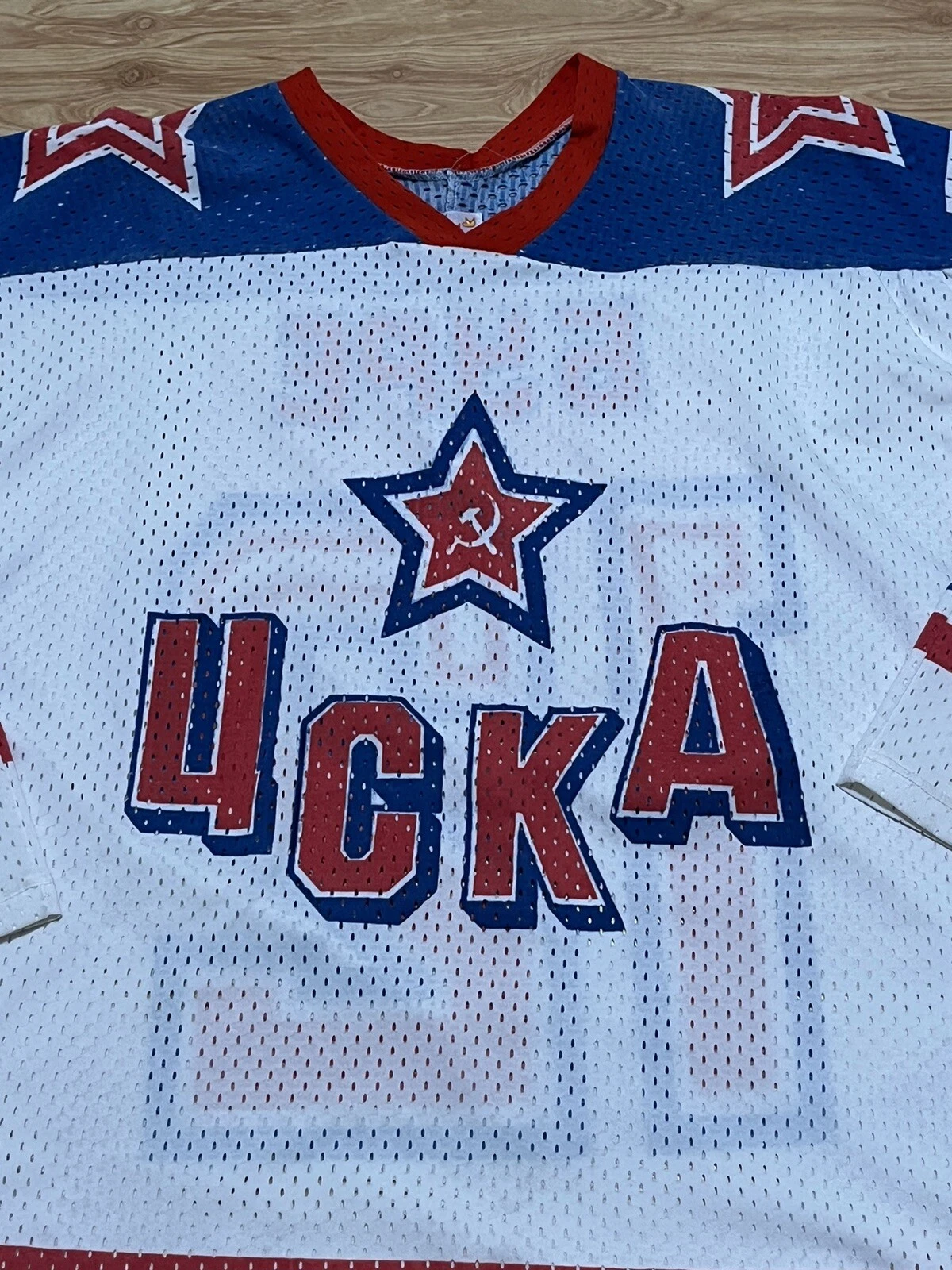 Vintage Ucka Russian Hockey Mesh Jersey #12 Lightweight