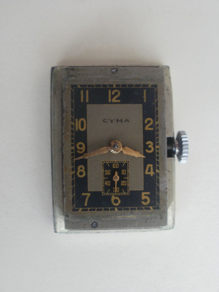 Cyma swiss military mechanical rectangular ref.335 men's vintage