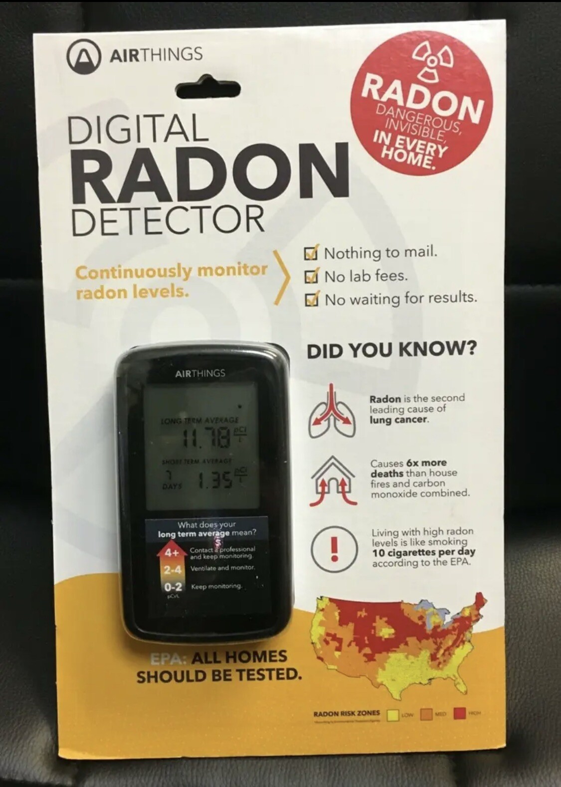 AIRTHINGS Digital Radon Detector BRAND NEW Model 2350 Sealed Package Airthings digital radon detector brand new model 2350 sealed package