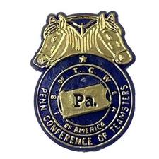 Pennsylvania Conference Of Teamsters Workers Union Plastic Lapel Hat Pin Pinback
